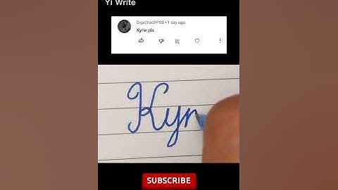 Kyrie - Beautiful name in  in Cursive writing| Cursive Writing for beginners|#shorts