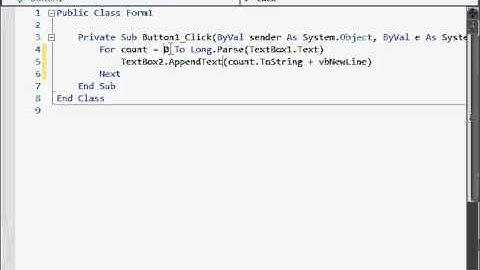 Visual Basic - For Loop