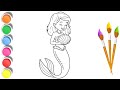 Easy Mermaid Drawing For Kids | How To Draw A Mermaid For Kids | Mermaid Drawing Easy For Kids |