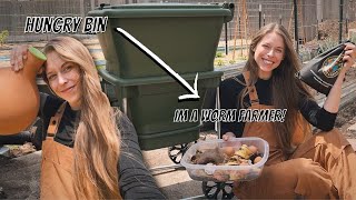 Vermicomposting! Setting Up A Hungry Bin & Becoming A Worm Farmer! + Planting Seed Potatoes!