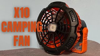 X10 Portable Camping Fan (Tent - Truck) Unboxing Review