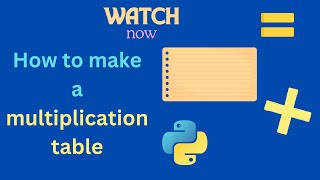 How to make a multiplication table