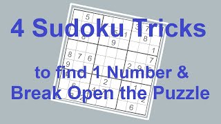 Sudoku Primer 172  4 Sudoku Tricks to Find One Number and Break Open the Puzzle