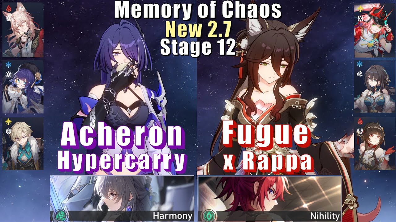 New 2.7 Memory of Chaos 12 | E0 Acheron Hyper & E0 Fugue Rappa | 3 ...