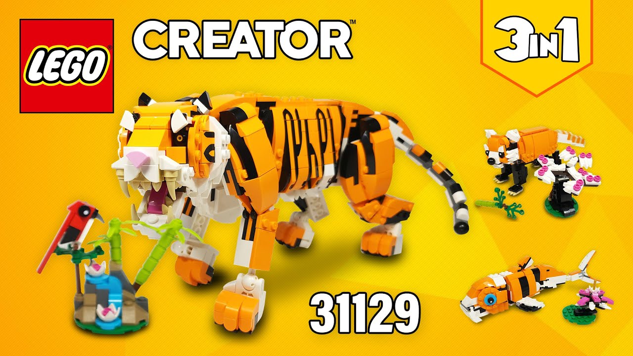 3虎ページ LEGO® Creator 3in1 Majestic Tiger (31129)[755 pcs] Red Panda & Koi