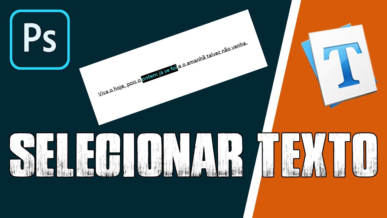 Selecionar TODO O Texto Ou PARTE Do Texto Photoshop psdozero YouTube