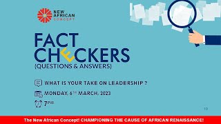 FACT CHECKERS (10. WHAT IS YOUR TAKE ON LEADERSHIP?)