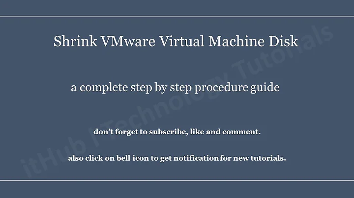 Shrink Vmware Virtual Machine Disk