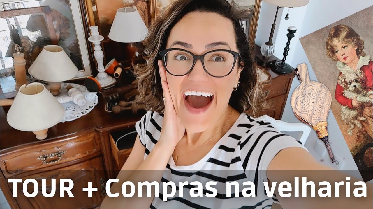 Compras + Tour pela loja de usados móveis antigos MARAVILHOSOS! YouTube