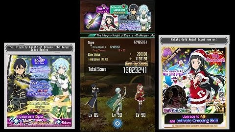 Sword Art Online Memory Defrag – The Integrity Knight of Dreams ~Challenge~ [M+2] 33s