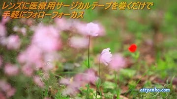 フォローフォーカスを医療用サージカルテープで