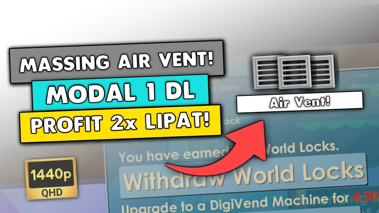 Massing Air Vent! Modal 1 DL Profit 2x Lipat! 🔥