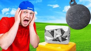 I Tried To DESTROY My DIAMOND PLAY BUTTON! Indestructible!