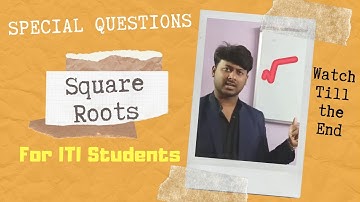 Important questions |Squares and Square Roots| workshop calculation and science for ITI Students