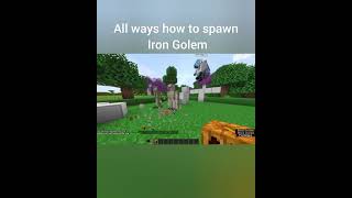 All Ways How To Spawn Iron Golem
