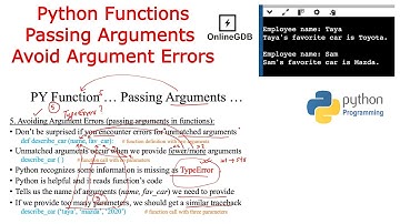 Python | Function | Avoid Argument Errors