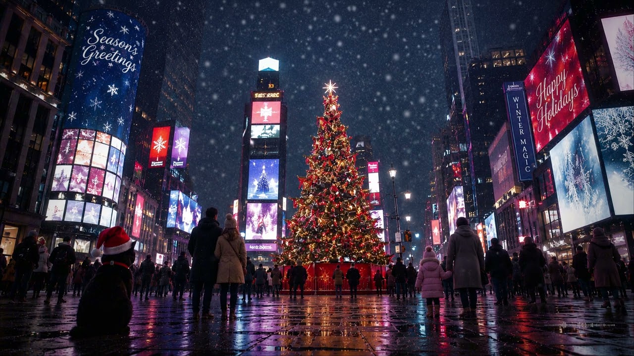❄️ World Voyage #4 | Snowy Christmas in New York Times Square