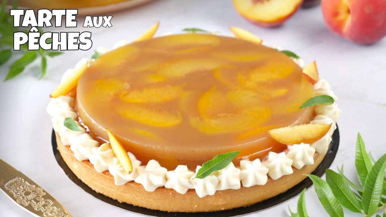 TARTE AUX PÊCHES de JEFFREY CAGNES 🍑 | Ultra Fraîche & Élégante