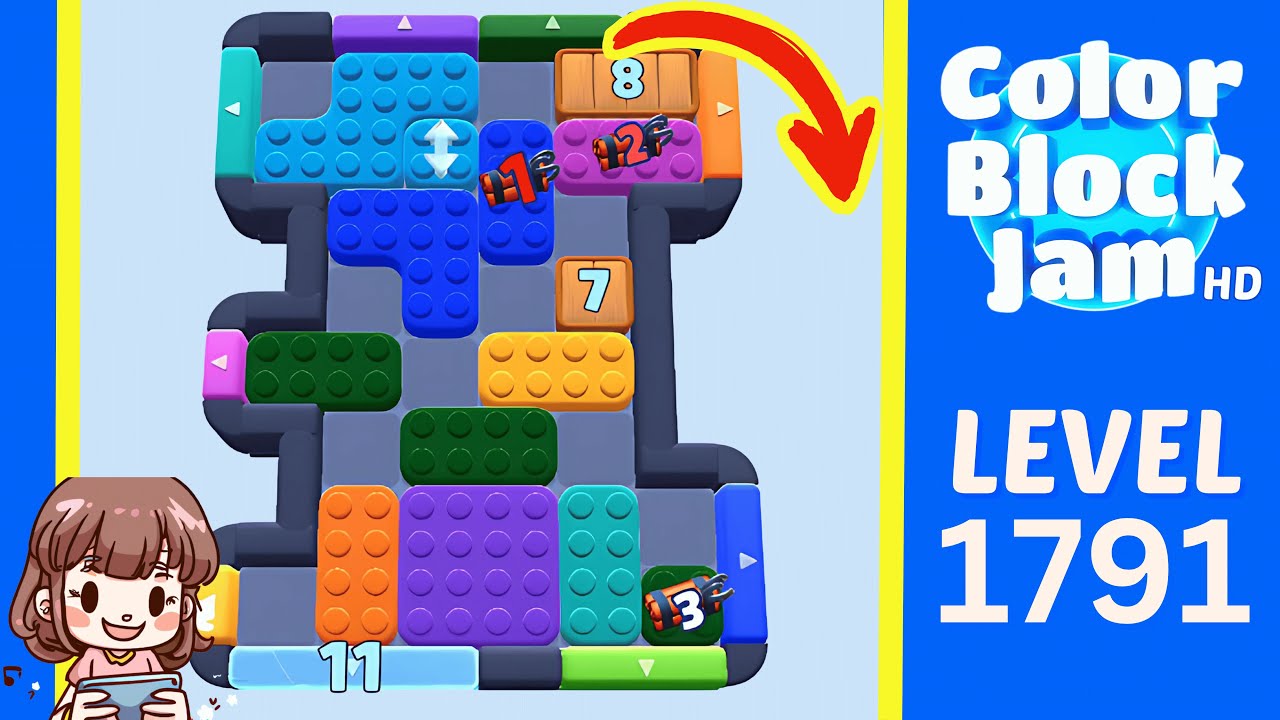 Color Block Jam Level 911 (1791) Solution Walkthrough