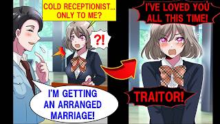 [Manga Dub] I Told the Cold Receptionist I Was Getting Married. She FREAKED OUT.[RomCom]
