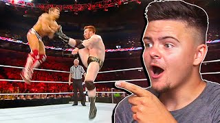 Reacting To WWE Mid-Air Counter Compilation