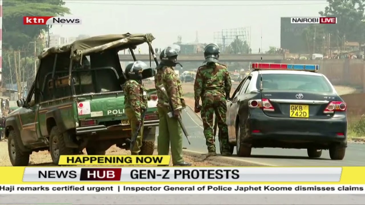 Police lob teargas on protesters along Waiyaki Way and Nairobi CBD