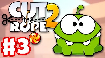 Cut the Rope 2 - Gameplay Walkthrough Part 3 - Sandy Dam! 3 Stars! (iOS, Android)