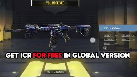 How To Get Icr Gun And Icr Skin For Free | Full Tutorial | Get Icr Meteors For Free | Call Of Duty M