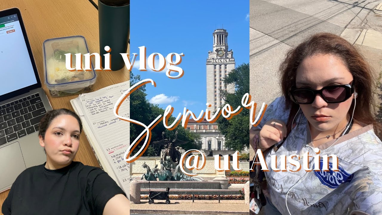 Day in my life as a senior @ UT AUSTIN 🤍💌🎧| productive, studying, internship 