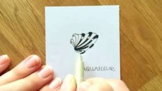 Zentangle-Muster: Aquafleur