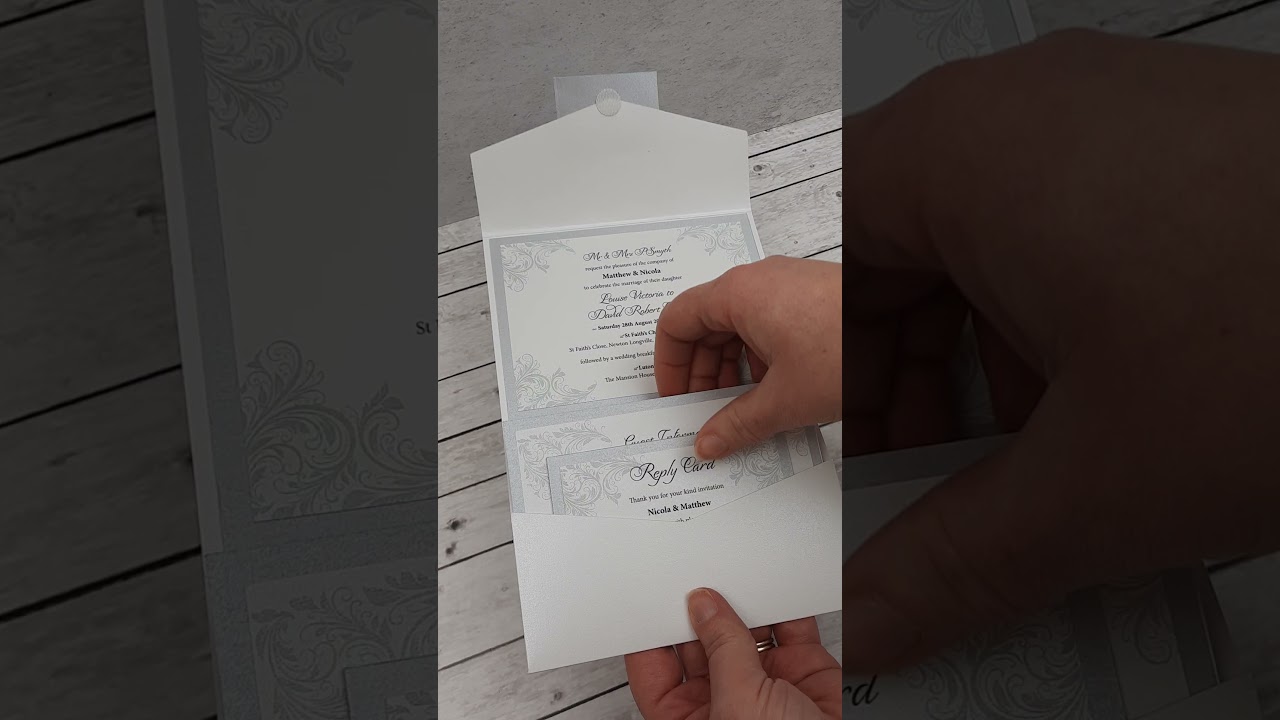 The Affinity Collection: A6 Landscape Pocketfold Wedding Invitation