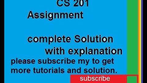 cs 201 assignment 3 spring 2018