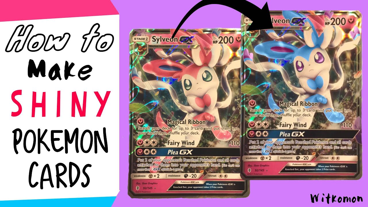 How To Make Shiny Pokemon Cards Digitally Youtube