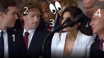 Mark Zuckerberg appears to stare at Lauren Sanchez