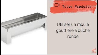 Moule gouttière à bûche ronde en inox 30 cm - 10/12 parts