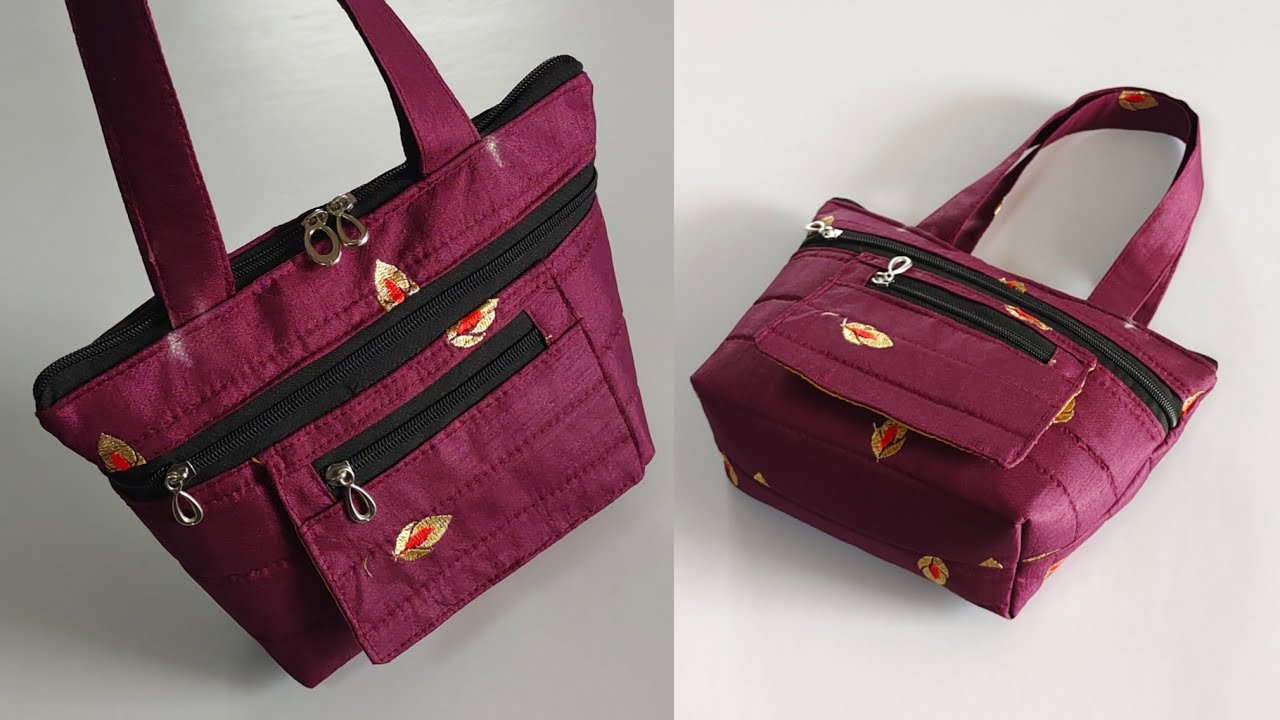 ❤️ 20 रूपए में बनाएं और 150 में सेल करें || DIY zipper handbag cutting and stitching at home/sew bag