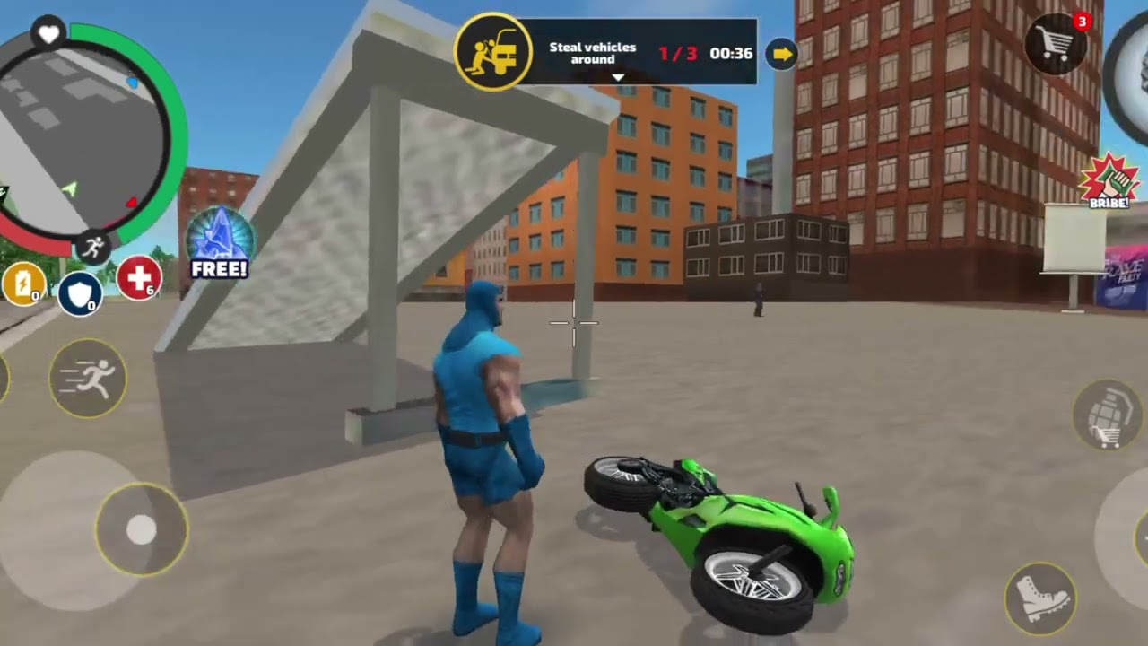 Rope Hero Vice Town 😱 Full Action Fight Gameplay ll 🚁 Helicopter / car/ Heavy Action