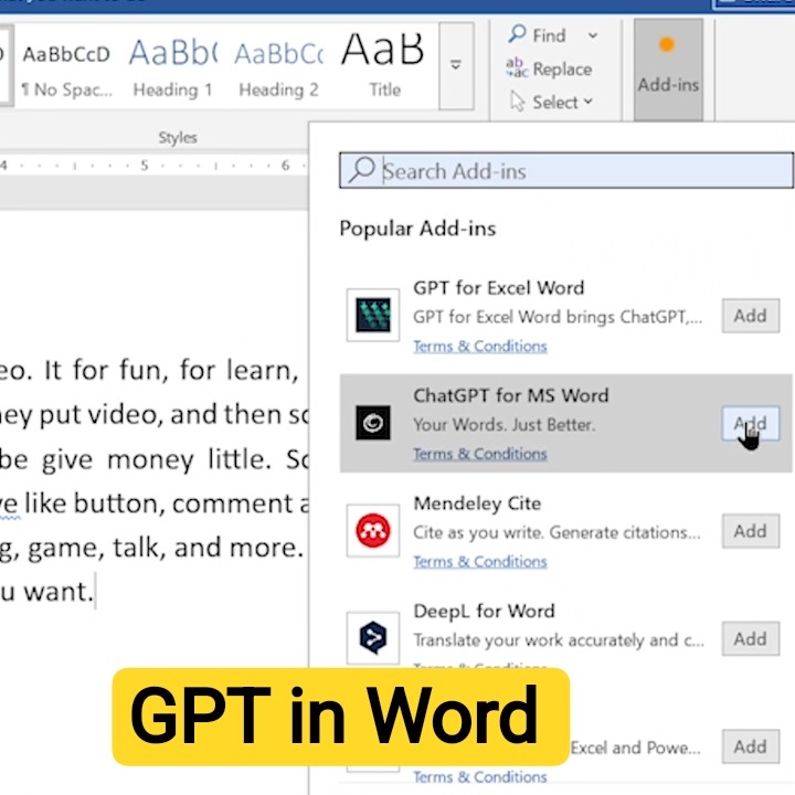 How to Add ChatGPT into Microsoft Word (Full Guide   Secret Tip!). #msword #gpt #hack #chatgpt4 #zb