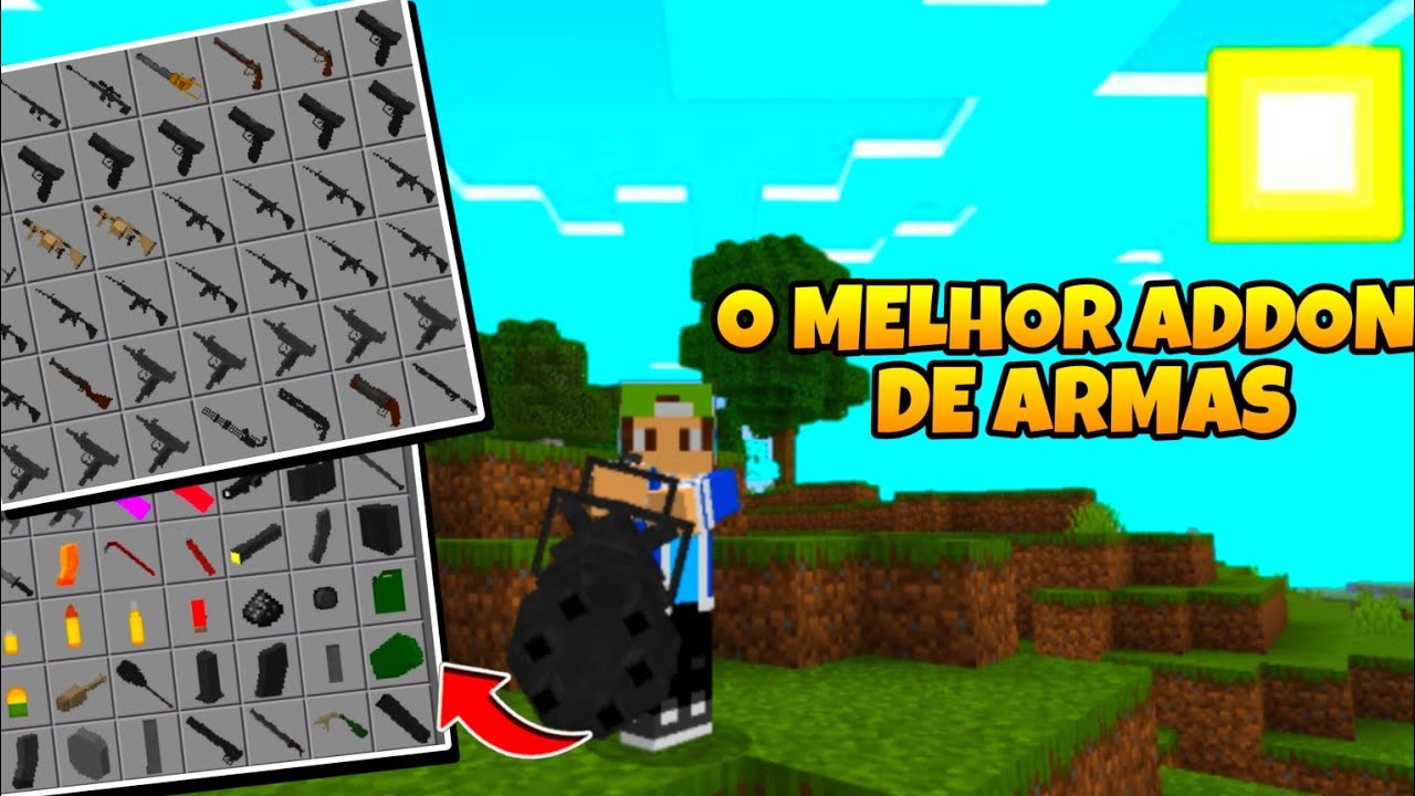 NOVO ADDON/MOD DE ARMAS PARA MINECRAFT PE 1.20 - YouTube