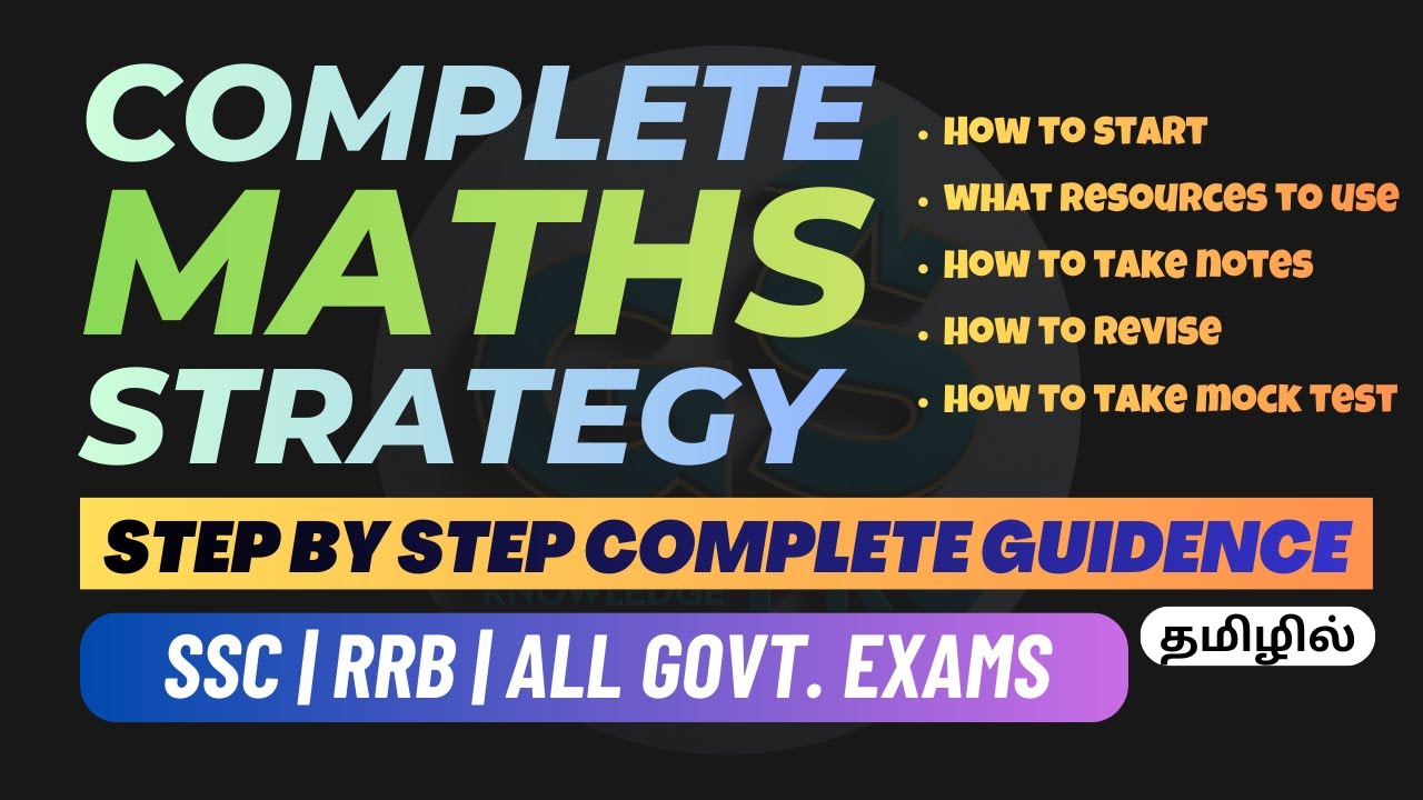 Complete Maths Strategy | How to start preparation? | SSC | RRB | GS ...