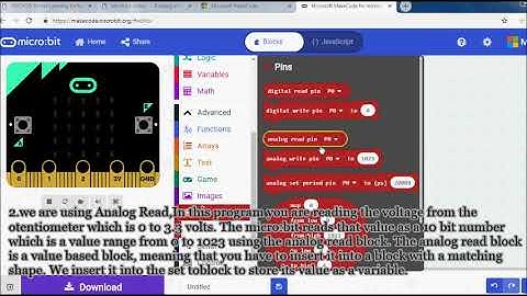 Micro bit lesson 4: Reading a Potentiometer