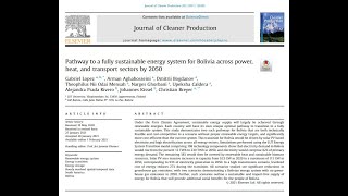 Bolivias Pathway to 100% Renewable Energy by 2050