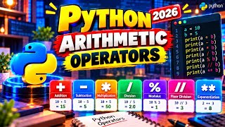 Python Arithmetic Operators in Hindi 🔥 | All 7 Operators + Real-World Examples | Python Course 2026