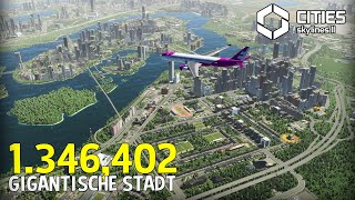 Die bisher größte Stadt mit 1.346.402 Einwohner in Cities Skylines 2!