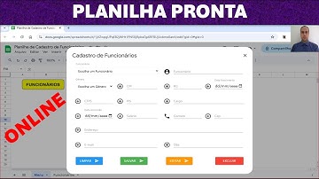 Planilha Google de Cadastro de Funcionários | Multiusuário no Google Sheets
