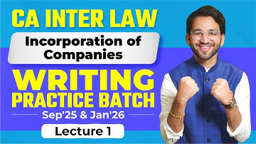 Writing Practice Batch for CA Inter Law Lecture 1 | Sept