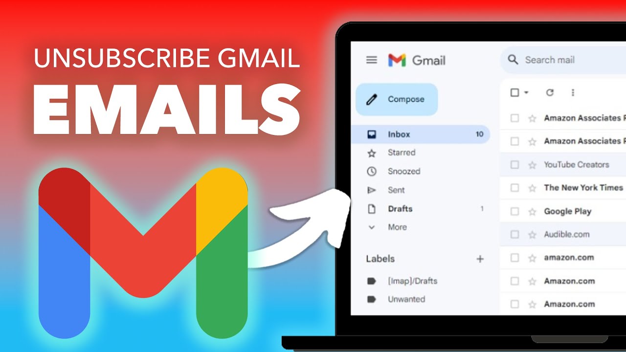 How to unsubscribe all Unwanted emails in Gmail (2 Methods) - YouTube