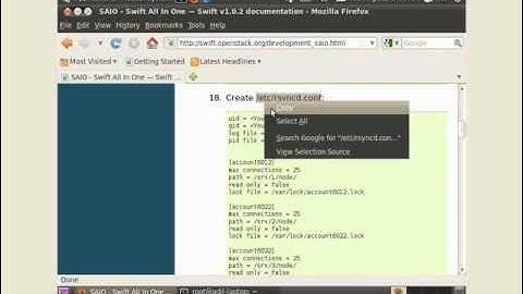 Openstack swift installation and configuration part2