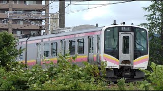 長岡大花火大会臨時列車用送り込み回送E129系B5編成【4K】信越本線上り