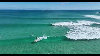 Surfing Dreamy Byron Bay from Drone